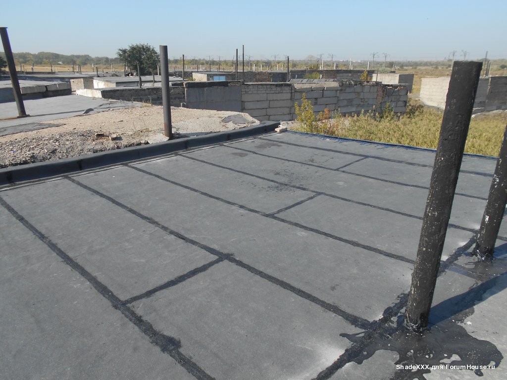 Покрыть бетонную крышу