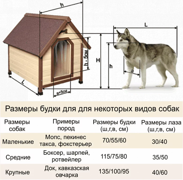 Будка для собаки: размеры и утепление 02