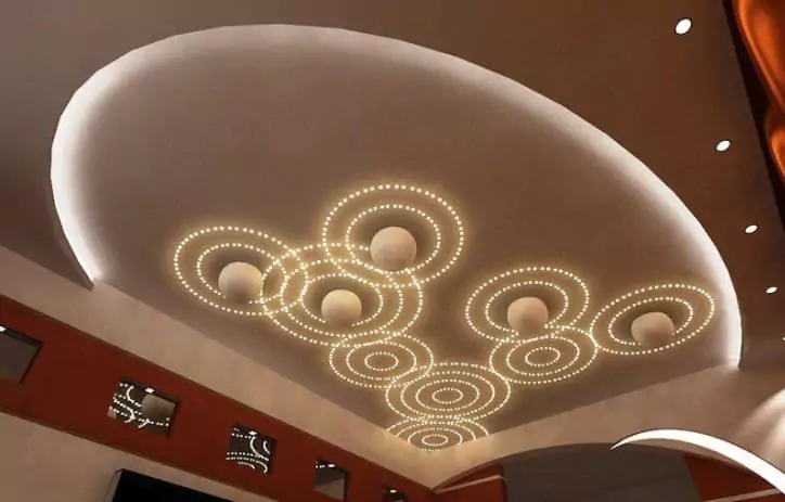 Двухуровневые потолки в дизайне интерьера 82