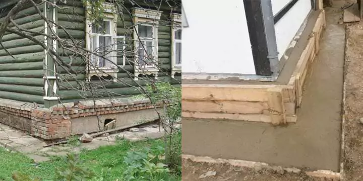 Como substituir a fundação sob uma casa de madeira 3