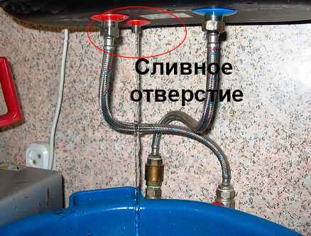 Как слить воду с водонагревателя слив промывка 06_32